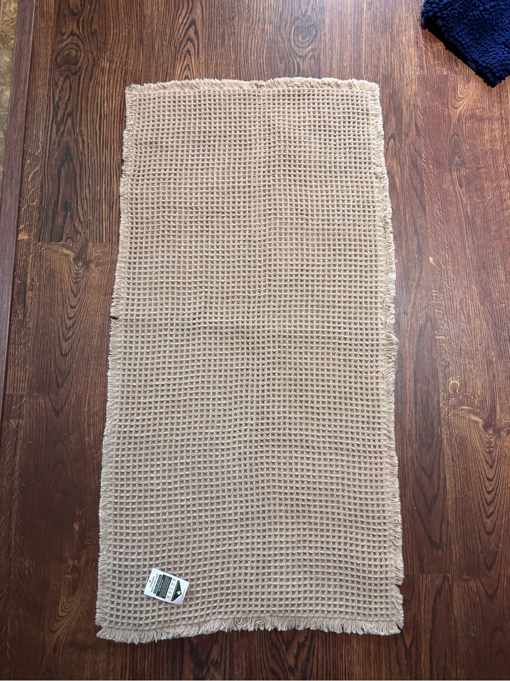 Waffle Weave Beige Bath Rug